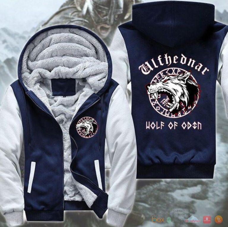 Viking Wolf of Odin Fleece Hoodie Jacket 1 2