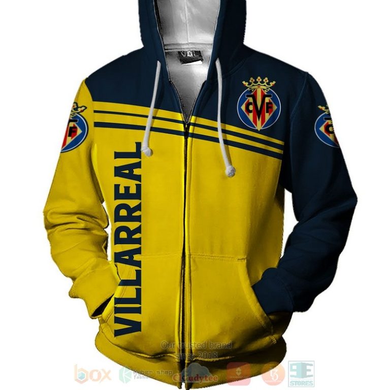 Villarreal yellow blue 3D shirt hoodie 1 2