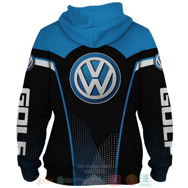 Volkswagen Golf blue black 3D shirt hoodie 1