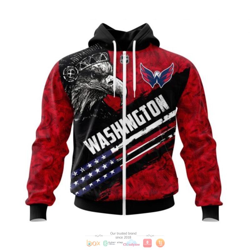 Washington Capitals NHL Eagle American flag 3D shirt hoodie 1