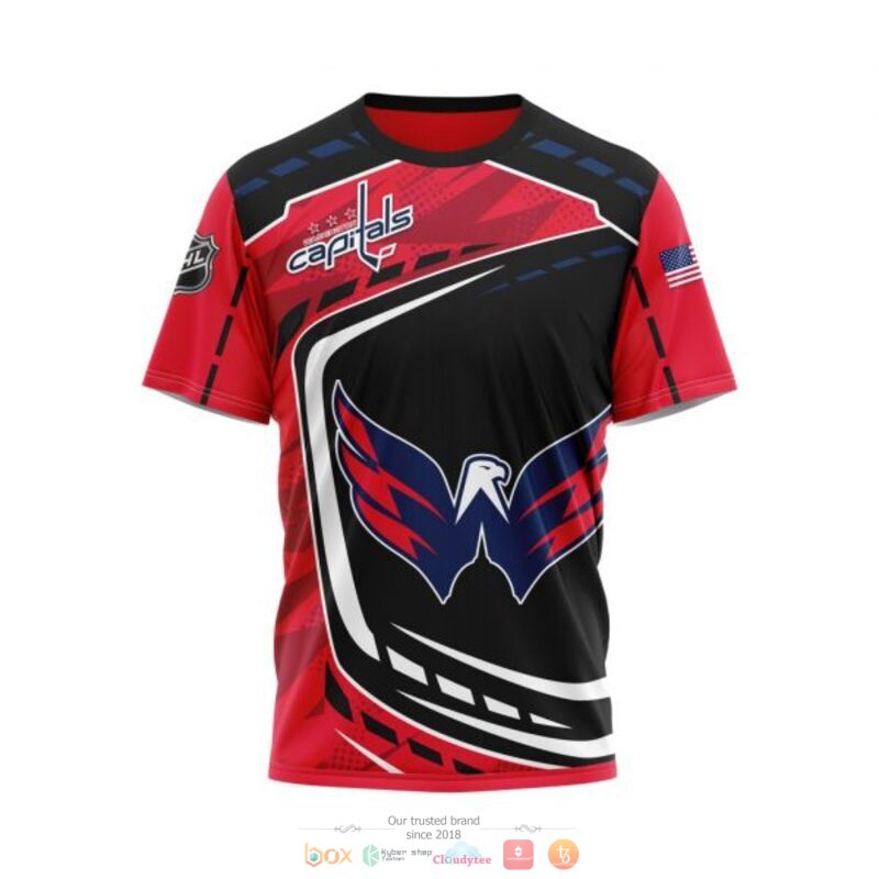 Washington Capitals NHL black red 3D shirt hoodie 1 2 3 4 5 6 7