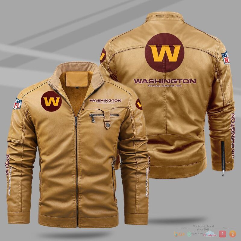 Washington Commanders NFL Trend Fleece Leather Jacket 1