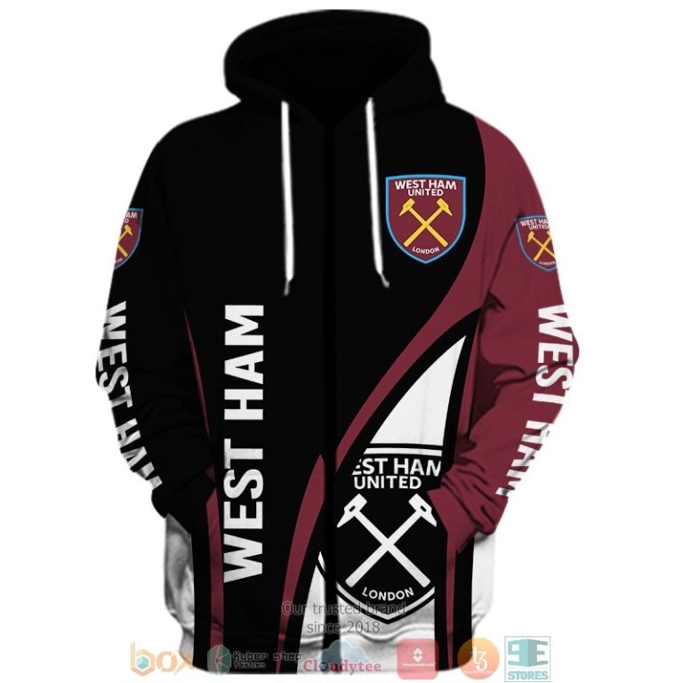 West Ham London 3d shirt hoodie 1 2