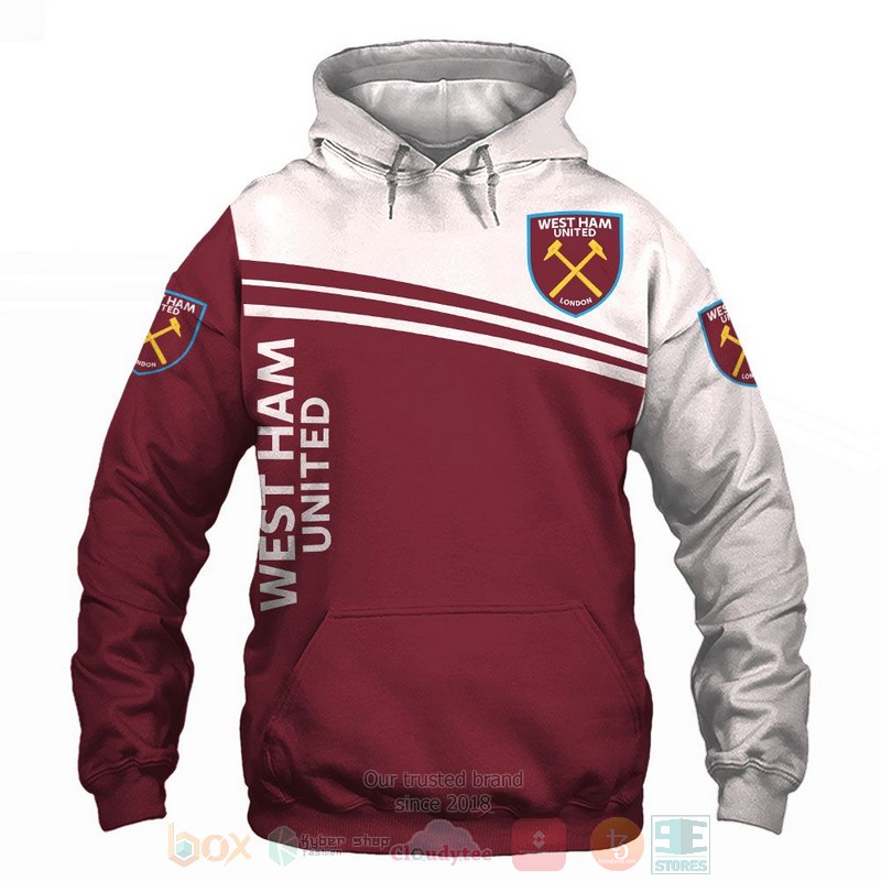West Ham United FC 3D shirt hoodie