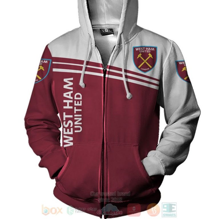 West Ham United FC 3D shirt hoodie 1 2