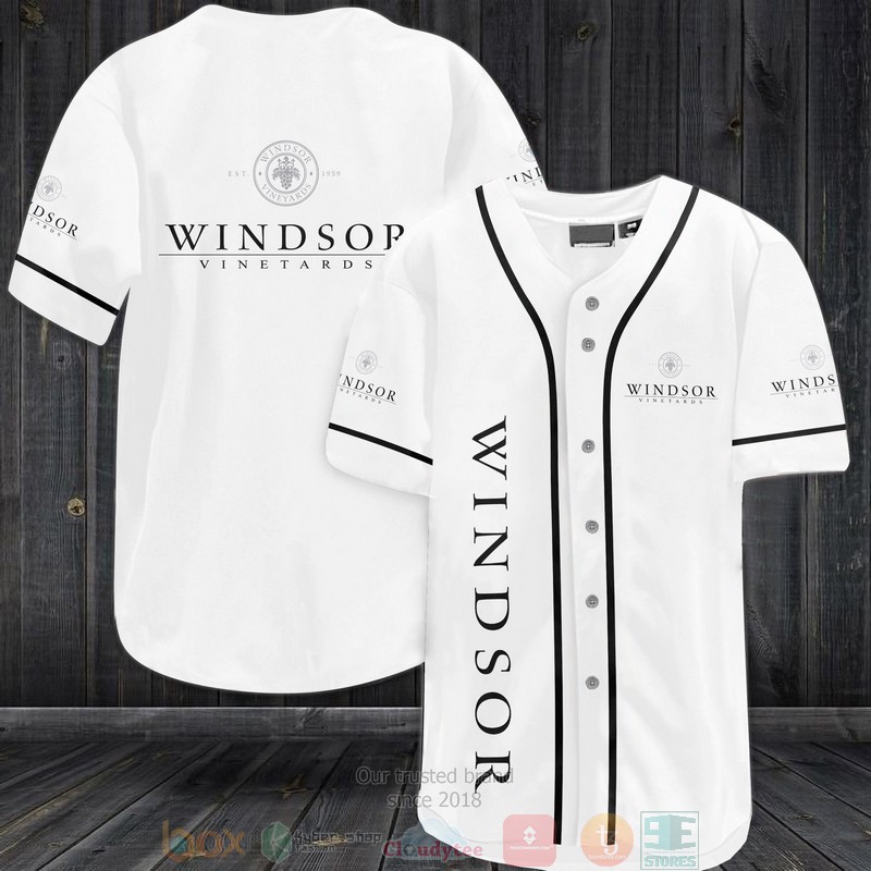 Windsor Vineyards white Baseball Jersey
