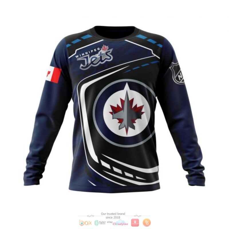 Winnipeg Jets NHL black blue 3D shirt hoodie 1 2 3 4 5