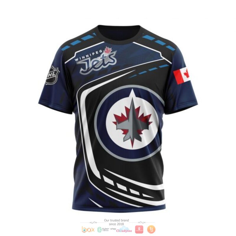 Winnipeg Jets NHL black blue 3D shirt hoodie 1 2 3 4 5 6 7