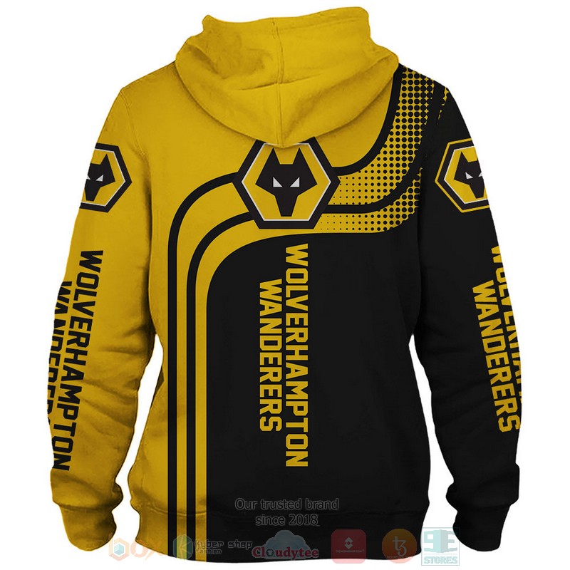 Wolvehampton Wanderers yellow black 3D shirt hoodie 1