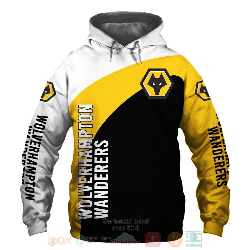 Wolverhampton Wanderers white Yellow black 3D shirt hoodie