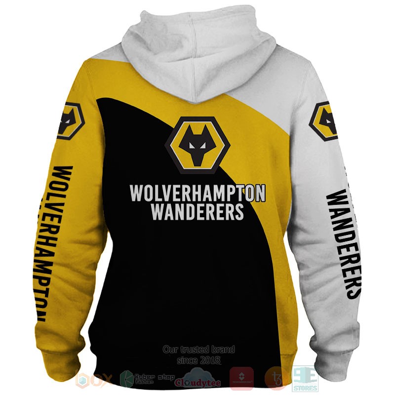 Wolverhampton Wanderers white Yellow black 3D shirt hoodie 1