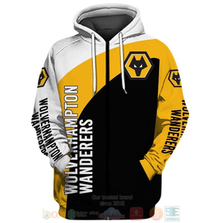 Wolverhampton Wanderers white Yellow black 3D shirt hoodie 1 2