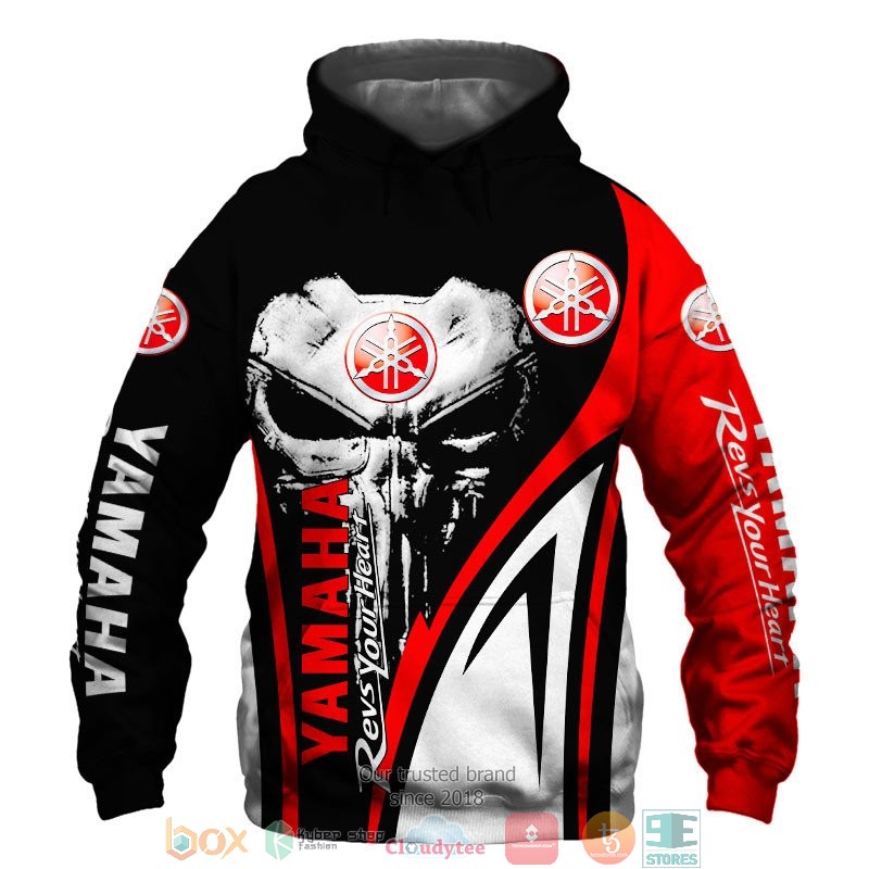 Yamaha Revs Your heart Skull 3d shirt hoodie