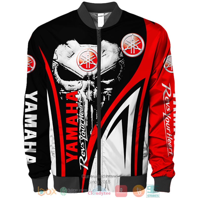 Yamaha Revs Your heart Skull 3d shirt hoodie 1 2 3 4 5