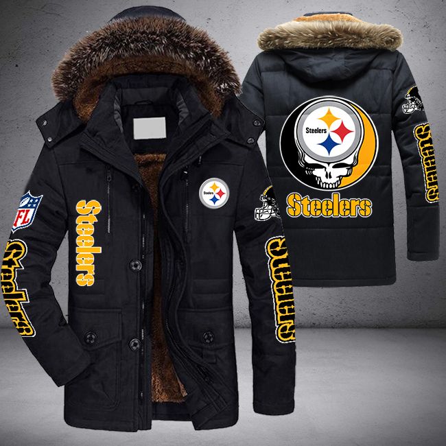 NFL Pittsburgh Steelers Skull Parka Jacket