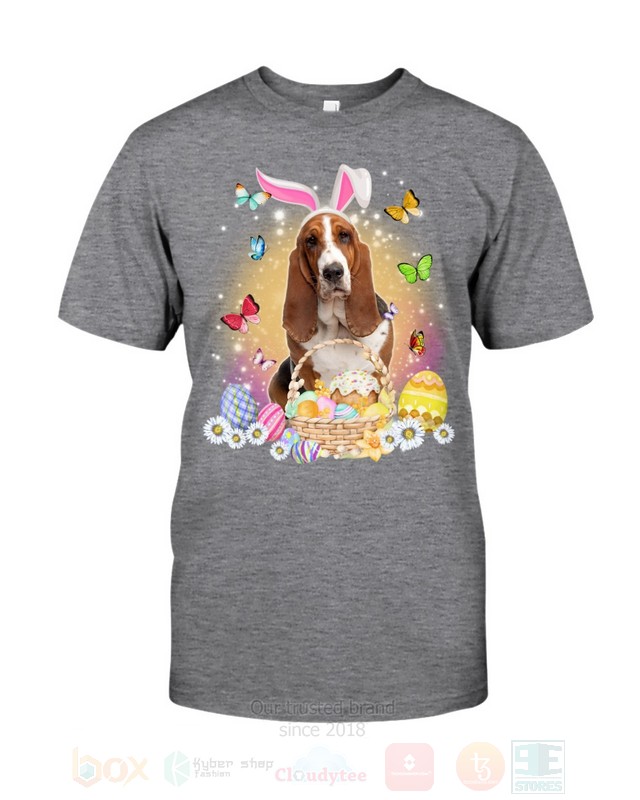 Basset Hound Easter Bunny Butterfly 2D Hoodie Shirt