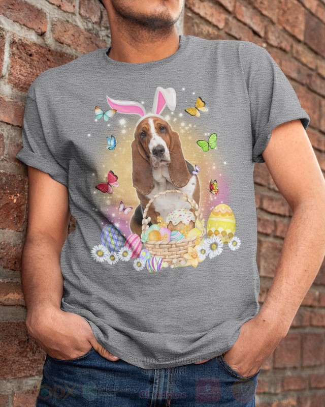 Basset Hound Easter Bunny Butterfly 2D Hoodie Shirt 1 2 3