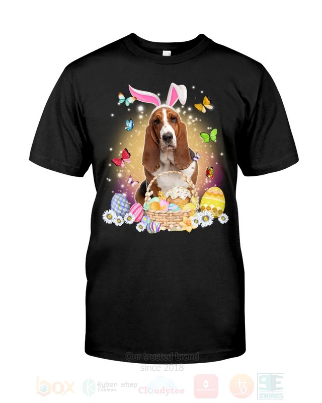 Basset Hound Easter Bunny Butterfly 2D Hoodie Shirt 1 2 3 4