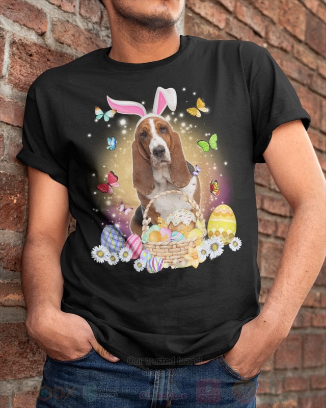 Basset Hound Easter Bunny Butterfly 2D Hoodie Shirt 1 2 3 4 5 6 7