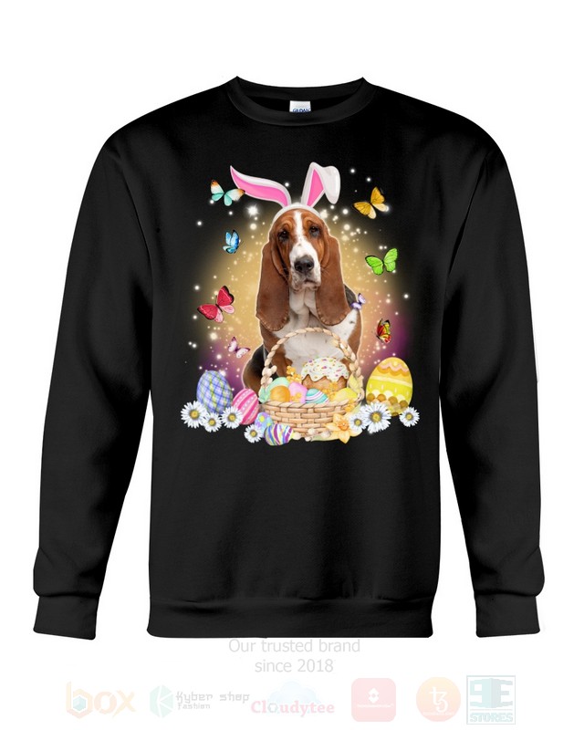 Basset Hound Easter Bunny Butterfly 2D Hoodie Shirt 1 2 3 4 5 6 7 8 9 10 11 12