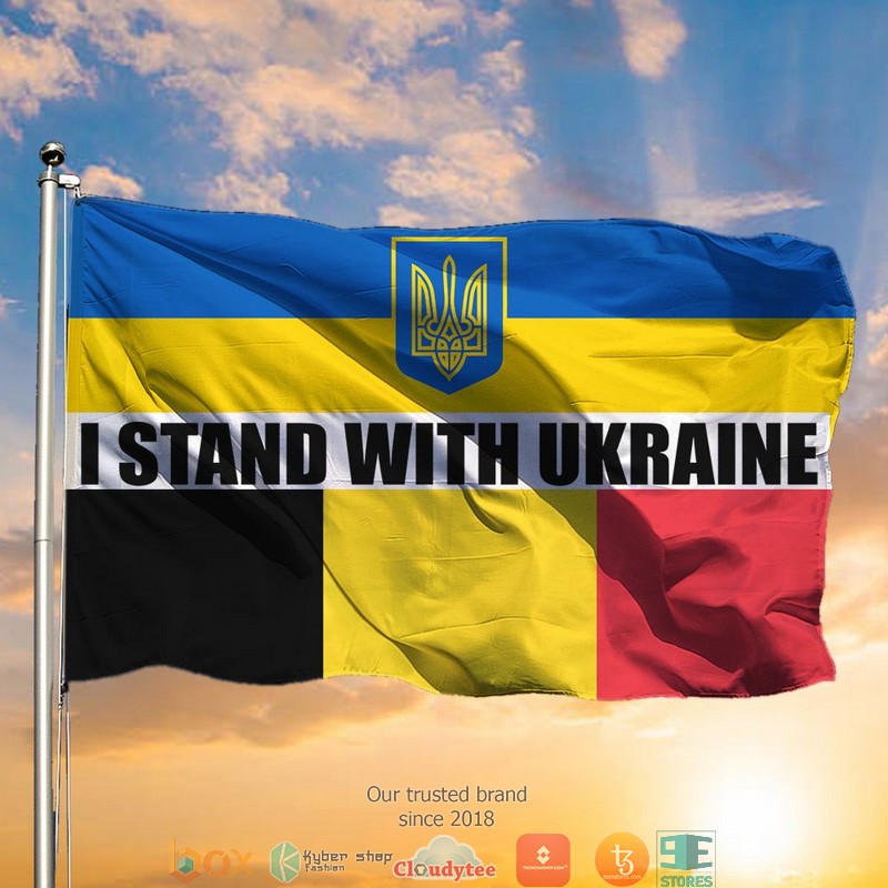 Belgium I Stand With Ukraine Flag