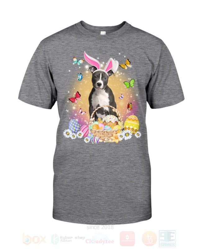 Blue Nose Pitbull Easter Bunny Butterfly 2D Hoodie Shirt