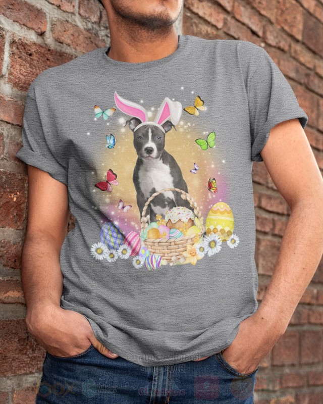 Blue Nose Pitbull Easter Bunny Butterfly 2D Hoodie Shirt 1 2 3