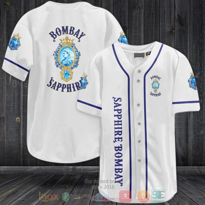 Bombay Sapphire white Baseball Jersey