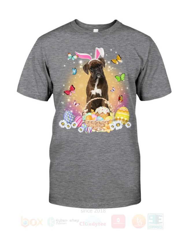 Brindle Boxer Easter Bunny Butterfly 2D Hoodie Shirt