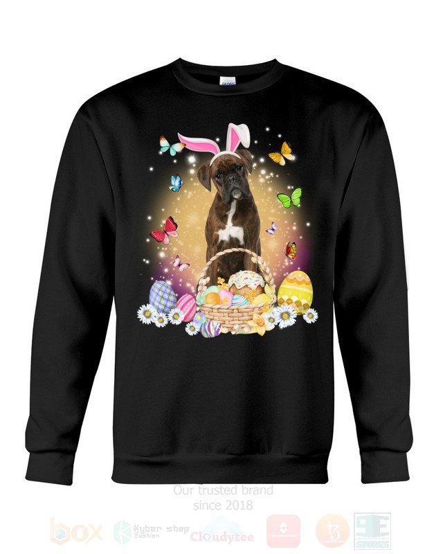 Brindle Boxer Easter Bunny Butterfly 2D Hoodie Shirt 1 2 3 4 5 6 7 8 9 10 11 12