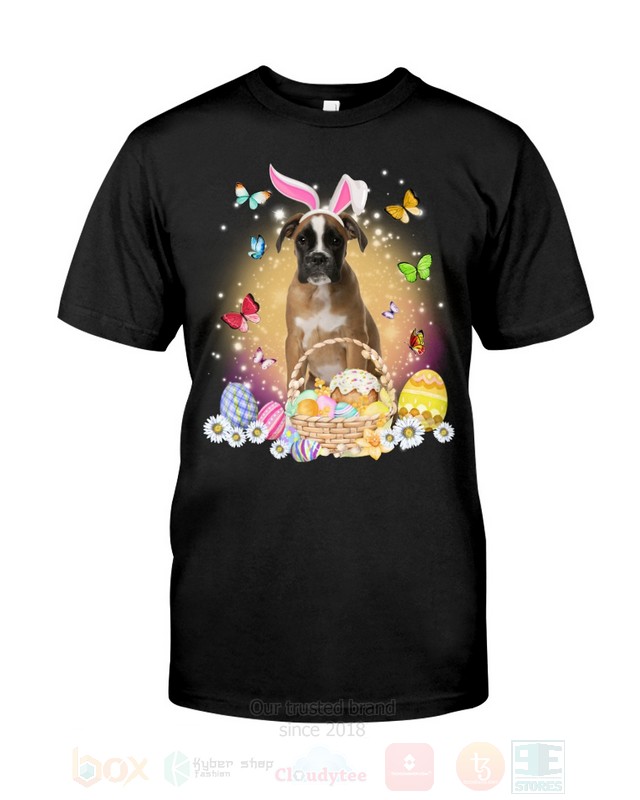 Brown Boxer Easter Bunny Butterfly 2D Hoodie Shirt 1 2 3 4
