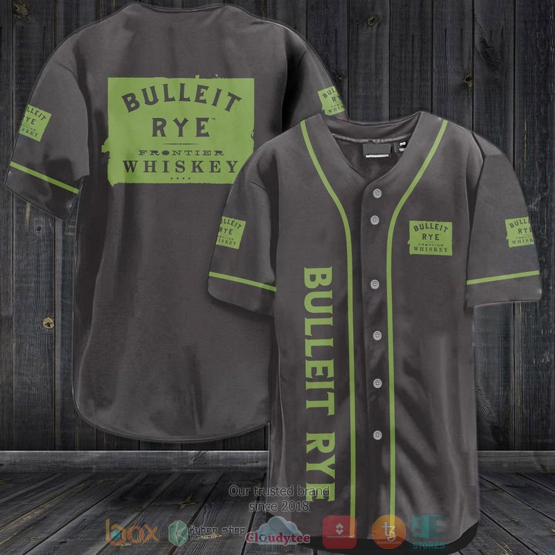Bulleit Rye Whiskey grey green Baseball Jersey
