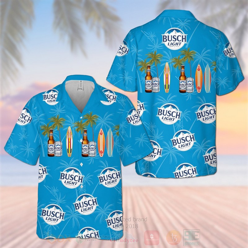 Busch Light Blue Coconut Hawaiian Shirt