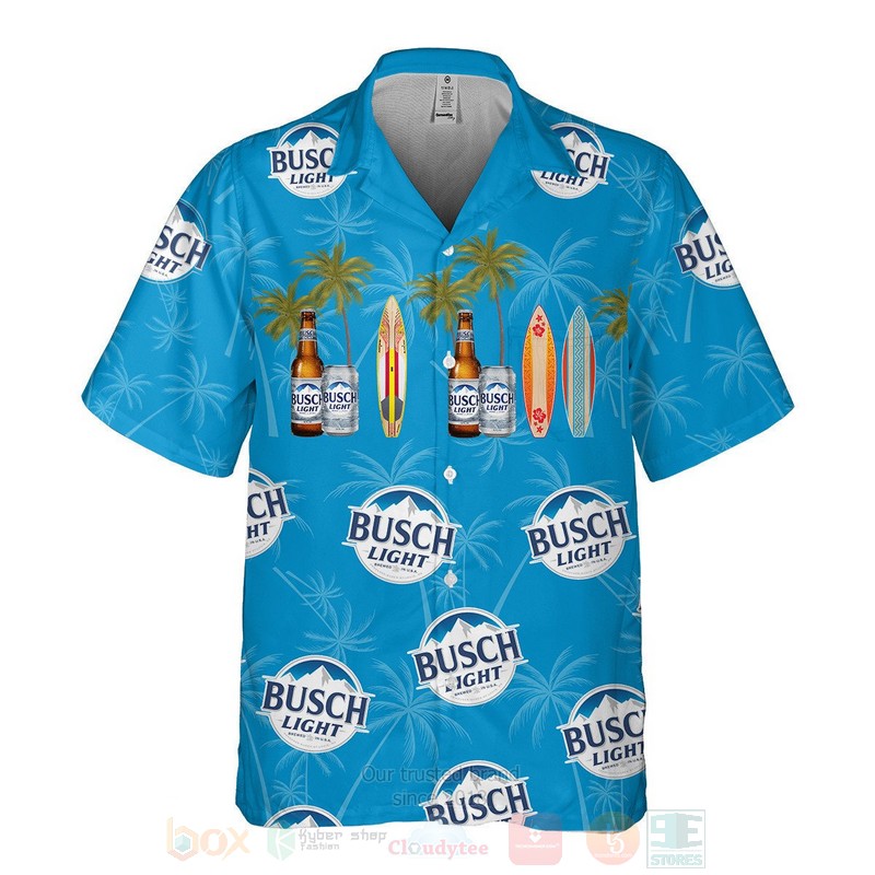 Busch Light Blue Coconut Hawaiian Shirt 1 2