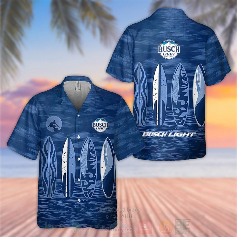 Busch Light Blue Hawaiian Shirt