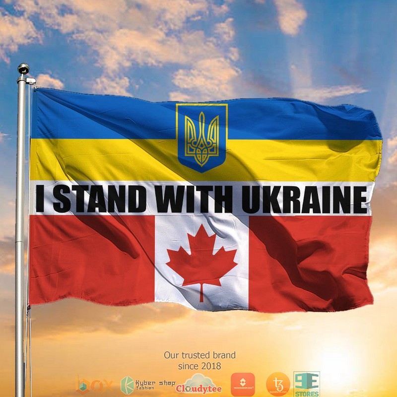 Canada I Stand With Ukraine Flag