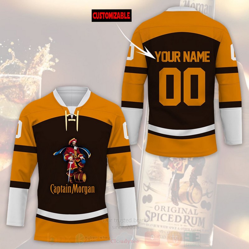 Captain Morgan Personalized Hockey Jersey Shirt