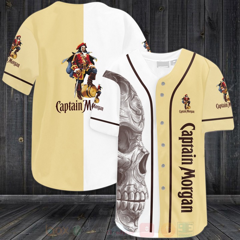 Captain Morgan Skull Baseball Jersey Shirt