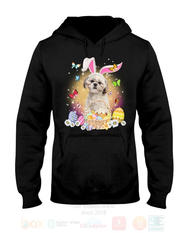 Cream Shih Tzu Easter Bunny Butterfly 2D Hoodie Shirt 1 2 3 4 5 6 7 8 9 10 11 12 13 14 15