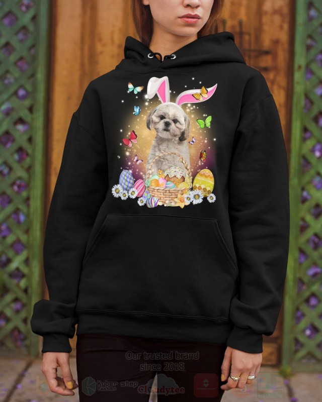 Cream Shih Tzu Easter Bunny Butterfly 2D Hoodie Shirt 1 2 3 4 5 6 7 8 9 10 11 12 13 14 15 16 17