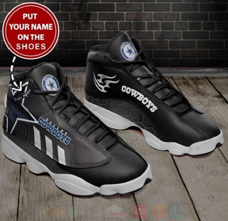 Dallas Cowboys NFL Custom Name Air Jordan 13 Shoes