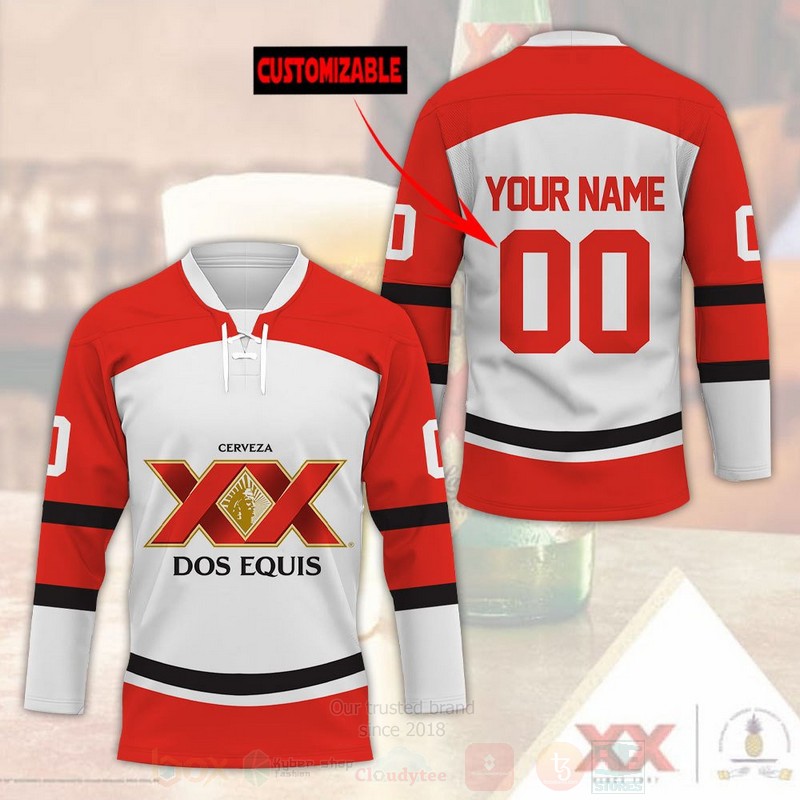 Dos Equis Personalized Hockey Jersey Shirt