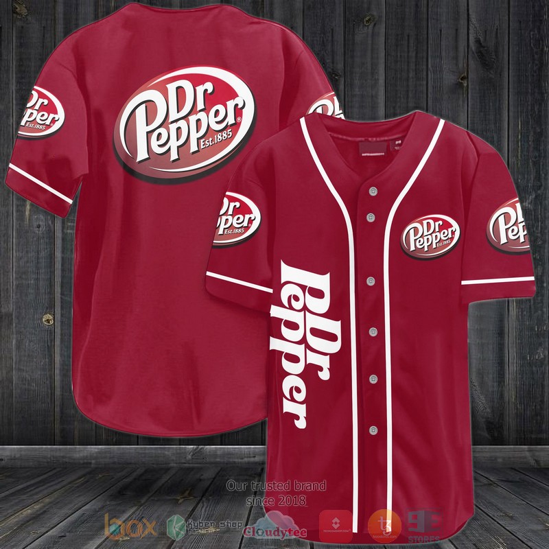 Dr Pepper Est 1885 red Baseball Jersey