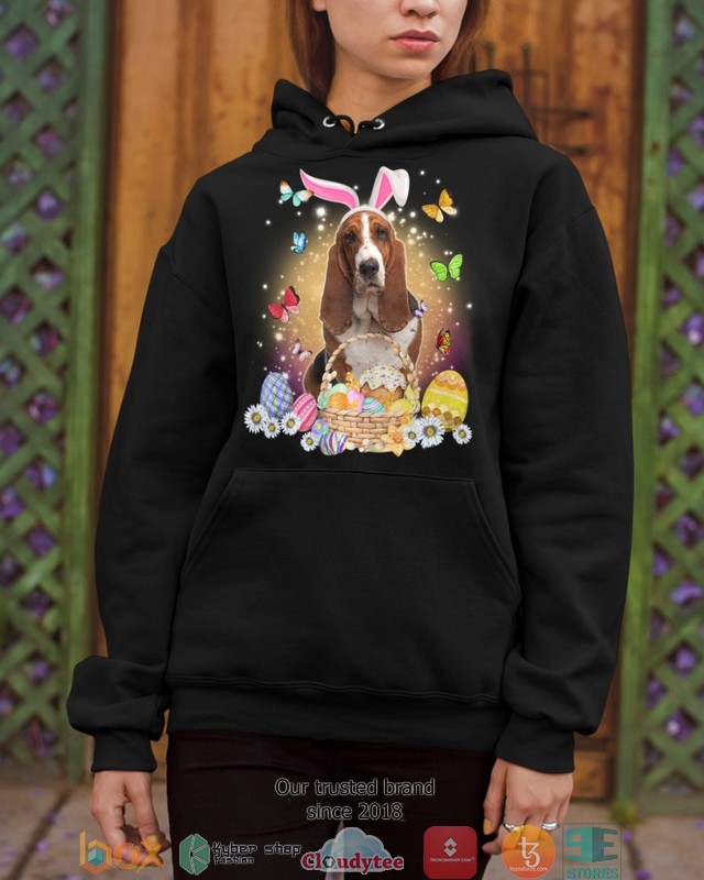 Easter Bunny Basset Hound 2d shirt hoodie 1 2 3 4