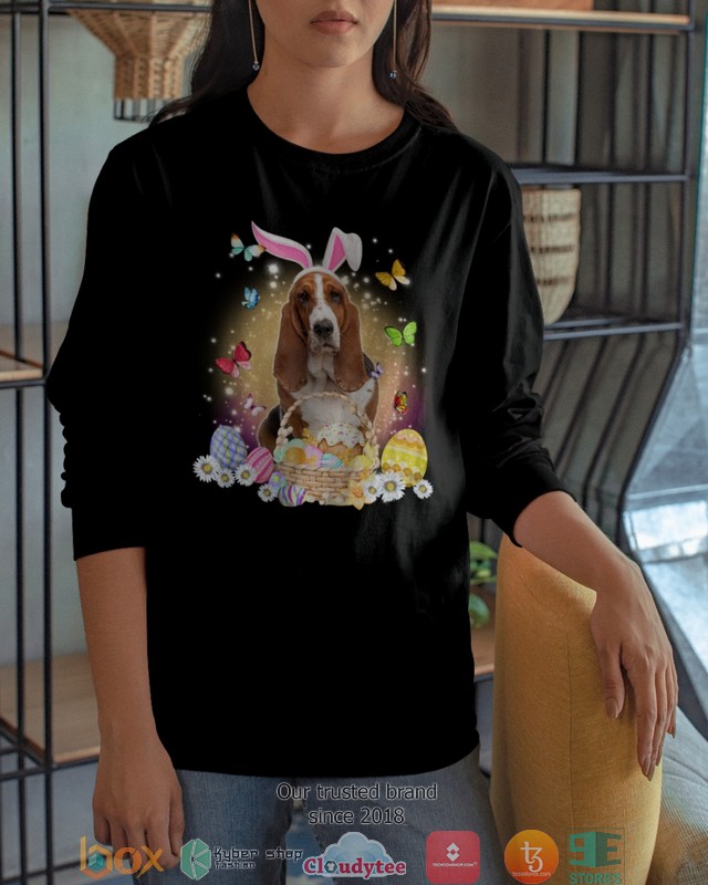 Easter Bunny Basset Hound 2d shirt hoodie 1 2 3 4 5 6