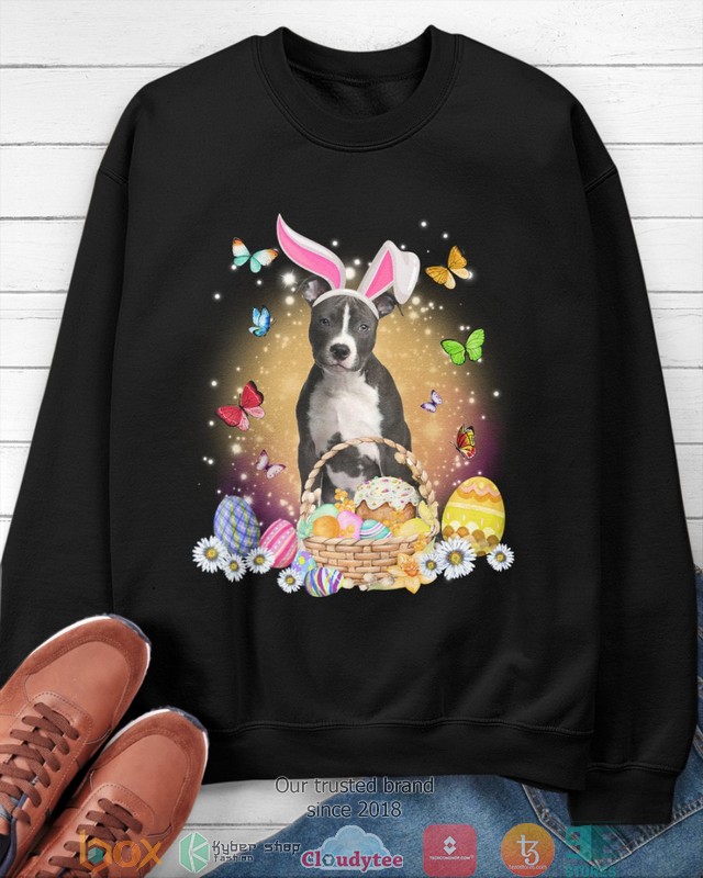 Easter Bunny Blue Nose Pitbull 2d shirt hoodie 1 2 3
