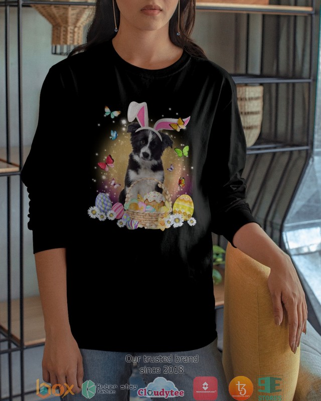 Easter Bunny Border Collie 2d shirt hoodie 1 2 3 4 5 6