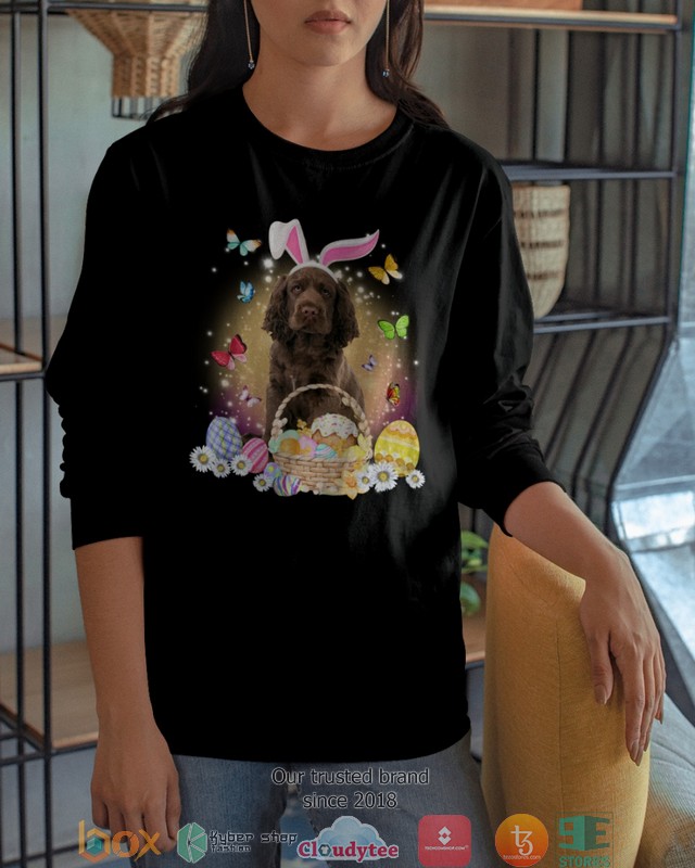 Easter Bunny Sussex Spaniel 2d shirt hoodie 1 2 3 4 5 6