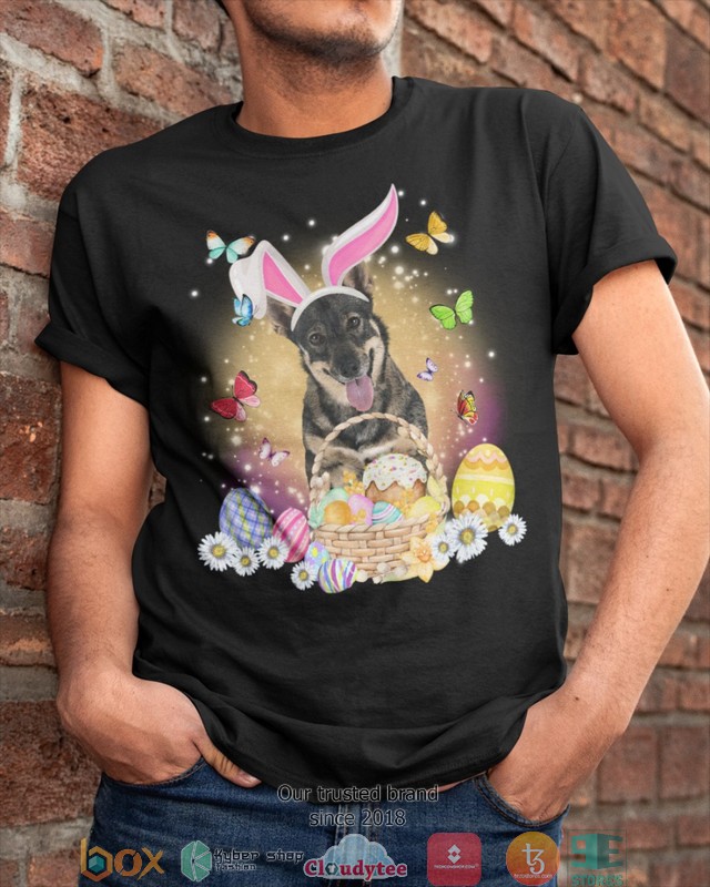 Easter Bunny Swedish Vallhund 2d shirt hoodie 1