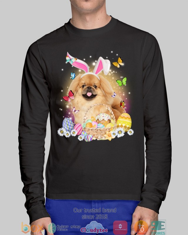 Easter Bunny Tan Pekingese 2d shirt hoodie 1 2 3 4 5